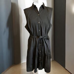 New York & Co Black Shirt Dress - XXL - W/ Belt
